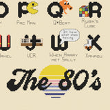 I Love the 80's Alphabet Sampler Cross Stitch Pattern
