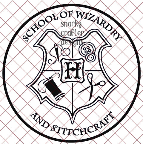 School of Wizardry and Stitchcraft Crest SVG/PNG/EPS/JPG File