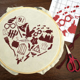 Wizarding Icons Heart Cross Stitch Pattern