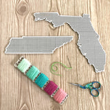 Stitchable Wooden US States Silhouette