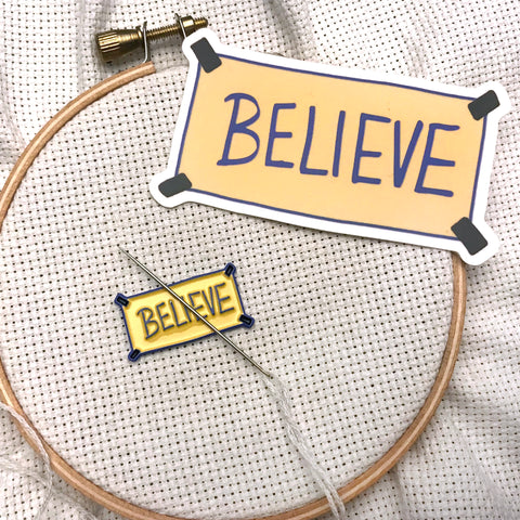 BUNDLE: BELIEVE Decal & Needle Minder