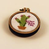 "Can't Touch This" Flowering Cactus Cross Stitch Pattern