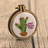 "Can't Touch This" Flowering Cactus Cross Stitch Pattern