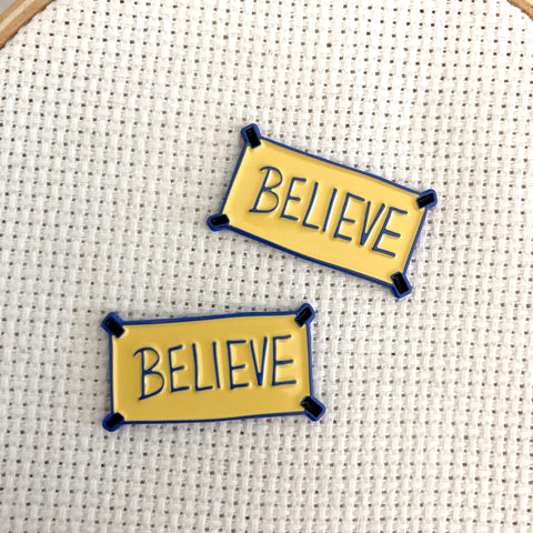 Inspirational "Believe" Poster Needle Minder or Magnet