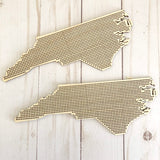 Stitchable Wooden North Carolina State Silhouette
