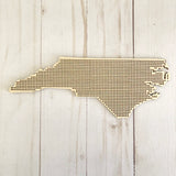 Stitchable Wooden North Carolina State Silhouette