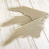 Stitchable Wooden North Carolina State Silhouette