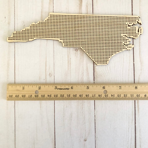 Stitchable Wooden North Carolina State Silhouette