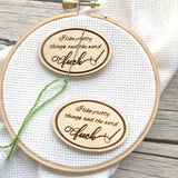 "I like pretty things and the word F-ck"  Needle minder | Snarky Naughty F word Magnetic Wood Needleminder