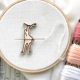 Pattern Marker & Needle Minder Bundle: "Talk Less Stitch More" Hamilton Parody Engraved Wooden Cross Stitch Place Keeper