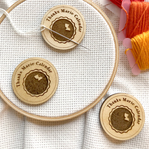 Burnt Pie "Thank Marie Calendar"  Needle minder | Snarky Meme Magnetic Wood Needleminder