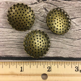 Cross Stitch or Embroidery Antique Bronze Scalloped Brooch Blanks (Set of 3)