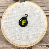 F-bomb Enamel Needle Minder or Fridge Magnet **EXCLUSIVE**