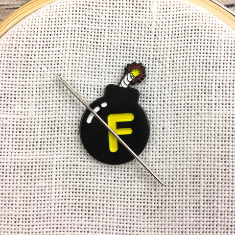 F-bomb Enamel Needle Minder or Fridge Magnet **EXCLUSIVE**