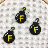 F-bomb Enamel Needle Minder or Fridge Magnet **EXCLUSIVE**