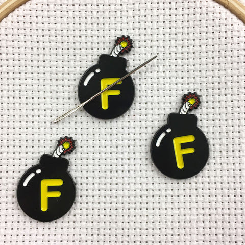 F-bomb Enamel Needle Minder or Fridge Magnet **EXCLUSIVE**