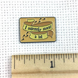 "I solemnly swear a lot" Wizarding Map Needle Minder or Magnet