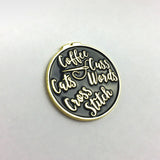 Coffee Cats Cross Stitch and Cuss Words Needle Minder  *SNARKY CRAFTER EXCLUSIVE**