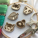 Video Game Animals Wooden Needle Minders (Set of 1, 3, 5)