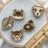 Video Game Animals Wooden Needle Minders (Set of 1, 3, 5)