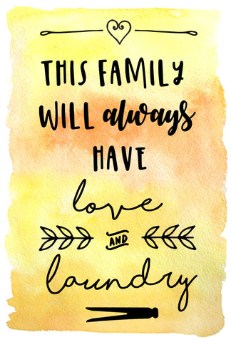Love and Laundry Printable Laundry Room Art