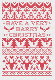 Have a Very Harry Christmas Wizarding Icons Christmas Sampler Cross Stitch Pattern