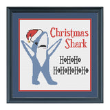 Christmas Shark Funny Holiday Cross Stitch Pattern