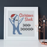 Christmas Shark Funny Holiday Cross Stitch Pattern