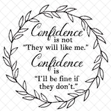 Confidence Watercolor Printable or SVG/PNG/EPS/JPG File