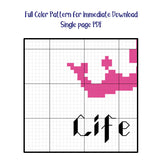 "Life is Pain"  Sampler Cross Stitch Pattern
