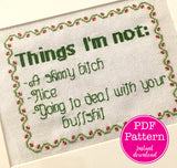 Things I'm not: A Skinny Bitch, Nice, Going to Deal with Your Bullshit