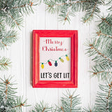 Let's Get Lit - Merry Christmas Snarky Cross Stitch Sampler