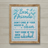 Best Friends Funny Cross Stitch Pattern