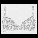Funny Bra Word Art Cross Stitch Pattern