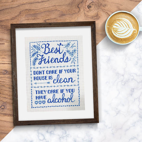 Best Friends Funny Cross Stitch Pattern