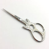 Iridescent Guitar Embroidery Scissors- Extra sharp fine tip | Small Silver or Rainbow Cross Stitch Needlepoint Snips | Guitar Lovers Scissor