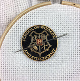 Wizarding Needle Minder Bundle: Set of 2 (School of Wizardry & Stitchcraft | I Solemnly Swear A Lot)  Needle minders