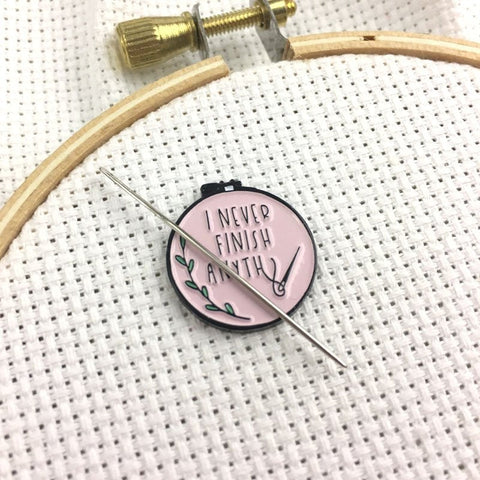 Black "I Never Finish Anything" Needle Minders  *SNARKY CRAFTER EXCLUSIVE**