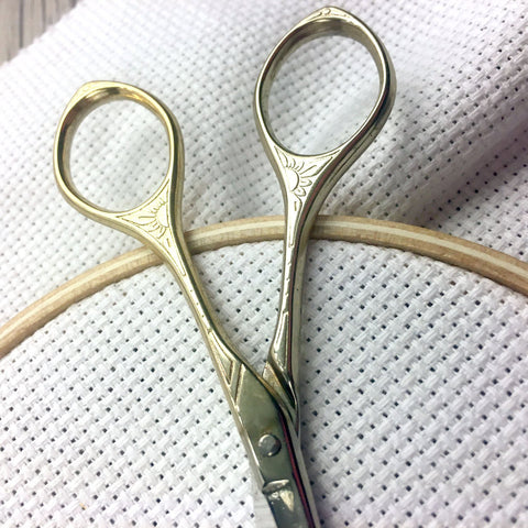 Gilded Compact Travel Size Embroidery Scissors