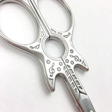 Iridescent Guitar Embroidery Scissors- Extra sharp fine tip | Small Silver or Rainbow Cross Stitch Needlepoint Snips | Guitar Lovers Scissor