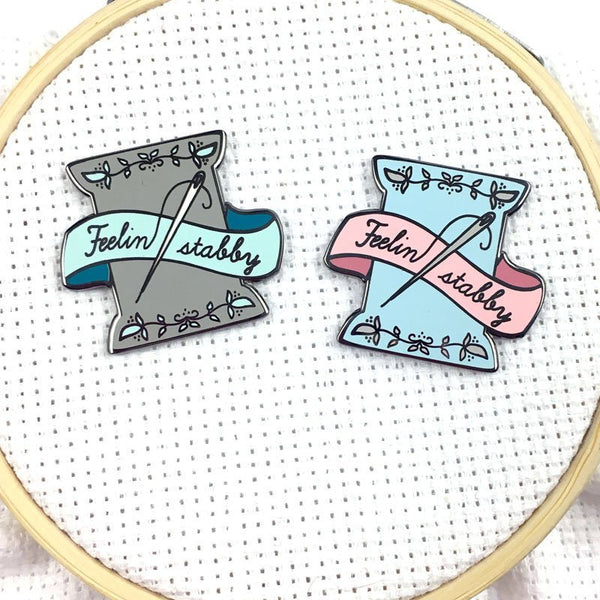 Life's a stitch Magnetic Needle Minder  Sarcastic Cross Stitch or Emb –  Snarky Crafter Designs