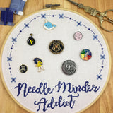 Needle Minder Addict Custom Needle Minder Storage (Cross Stitch Pattern) | Needleminder collection display hoop | Needle nanny storage