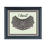 Dissent Collar RBG Tribute Cross Stitch Pattern