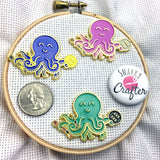 Stitching Octopus Magnetic Enamel Needle Minder