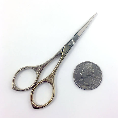 Gilded Compact Travel Size Embroidery Scissors