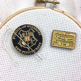 Wizarding Needle Minder Bundle: Set of 2 (School of Wizardry & Stitchcraft | I Solemnly Swear A Lot)  Needle minders