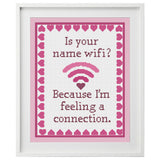 "Is your name wifi? Because I'm feeling a connection" Valentine's Day Cross Stitch Pattern