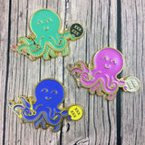 Stitching Octopus Magnetic Enamel Needle Minder