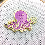 Stitching Octopus Magnetic Enamel Needle Minder