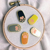 Heart Paw Pad Enamel Needle Minder | Cat or Dog Paws Needle Minders